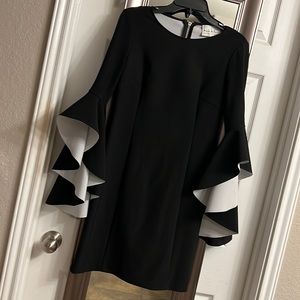 Black bell sleeve dress